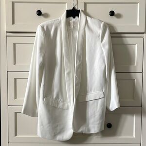 Chico’s Women’s Chic White Lined Silky Dress Jacket - Size 2 - US 12 - Large